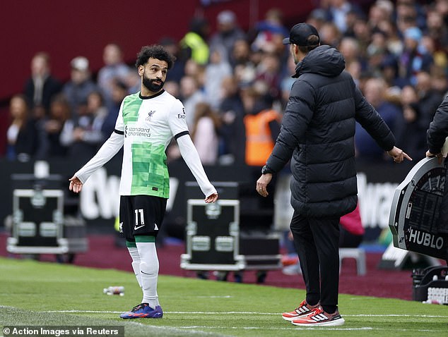 It's a far cry from last season's match, when Salah clashed with then boss Jurgen Klopp