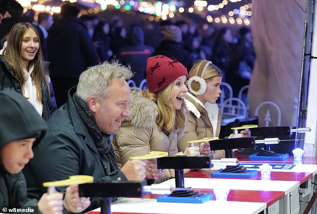 Kate was joined by her family and friends for the festive day out