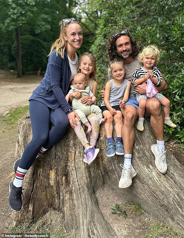 Wicks, who has written 12 cookbooks that have sold millions of copies worldwide, said on the BBC podcast in April: 'Looking back now, there is no doubt that the food I ate was directly linked to my behaviour.' Pictured with his wife Rosie and four children