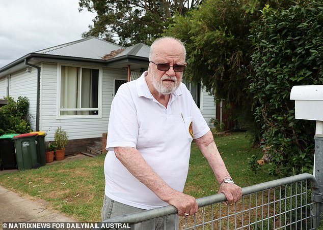 Mr Franks, pictured outside his home, was unsure how he would cope on his own but had friends who said they would help him