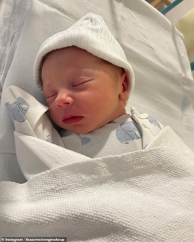 Meanwhile, ex-wife Lisa welcomed her own new addition, with the professional make-up artist introducing social media followers to her newborn nephew