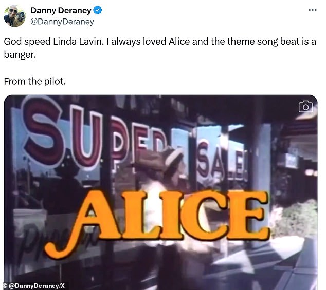 Publicist Danny Deraney posted Alice's pilot intro, as the actress recalled