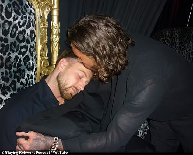 Strictly star Pete was seen placing his smart black blazer over Sam and kissing his forehead as he slept peacefully at the club