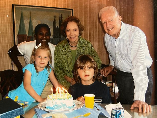 The late President Jimmy Carter with his grandson Hugo and the late First Lady Rosalynn Carter