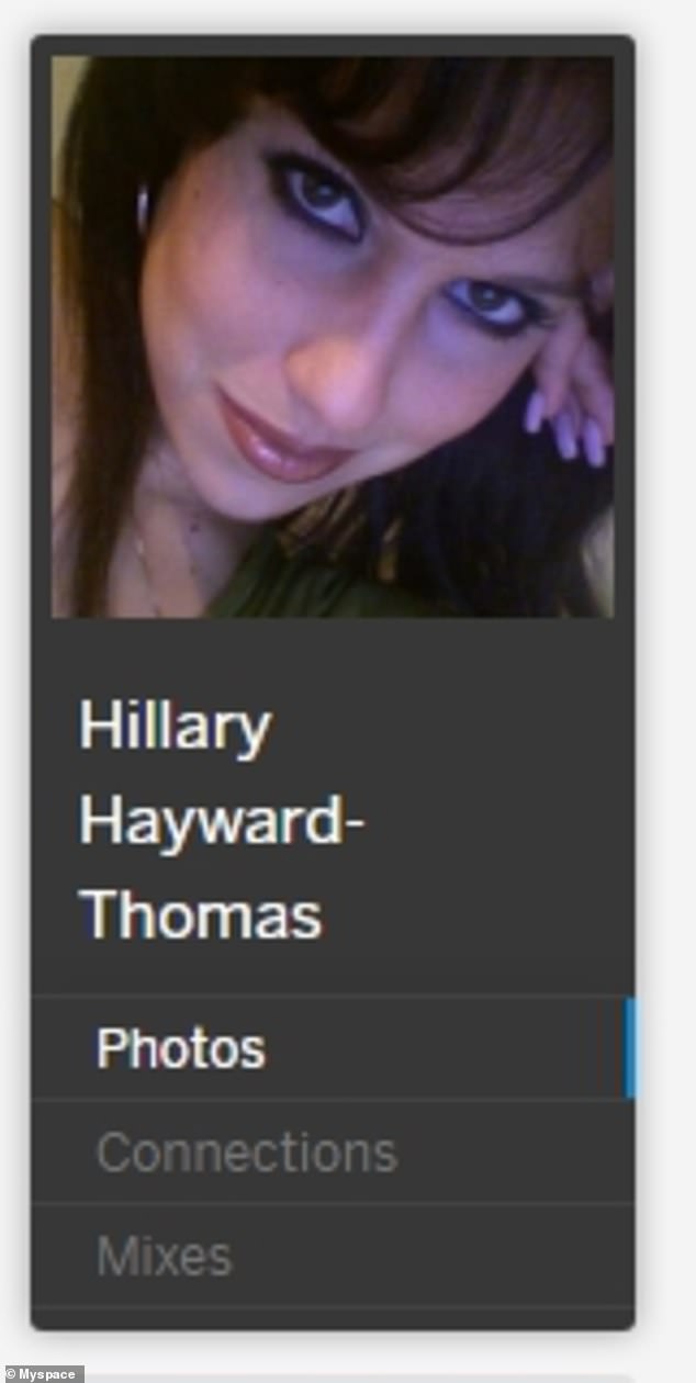 DailyMail.com previously revealed that Hilaria had proudly displayed her first name Hillary Hayward-Thomas on her MySpace page alongside sultry selfies from back in the day