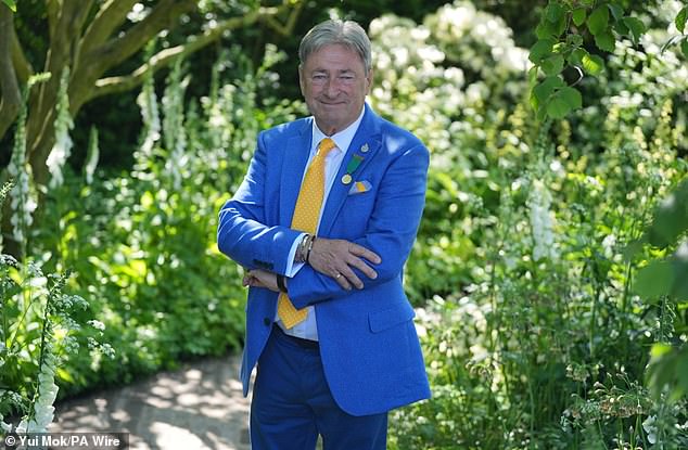 Broadcaster and gardener Alan (pictured) said he is 'excited' to become a CBE for services to horticulture and charity