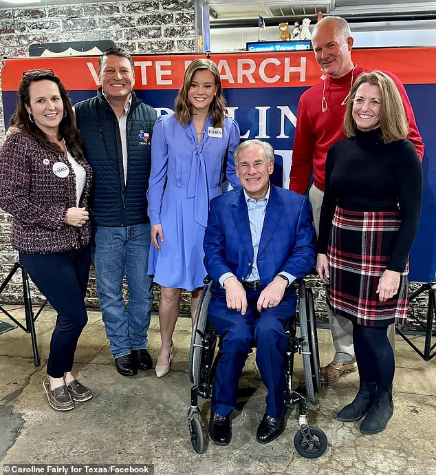 The Fairly family with Texas Governor Greg Abbott. Fairly says of his fortune: “Cheryl and I don't really believe what we have is ours. We think God has given it to us as stewards. And so, if we decide to do things with it, I think we'll just take care of it the way he asked us to.”