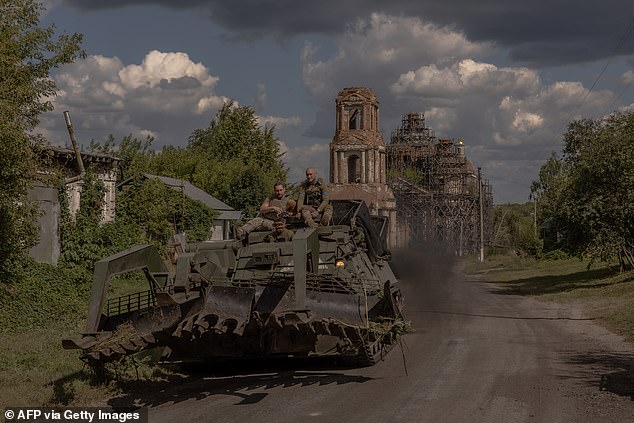 Ukrainians near the Sumy region of Russia. Western-backed forces are on the edge of Kursk after months of fighting, US officials revealed. They fear that the Ukrainians could be surrounded if they stay there for more than a few months