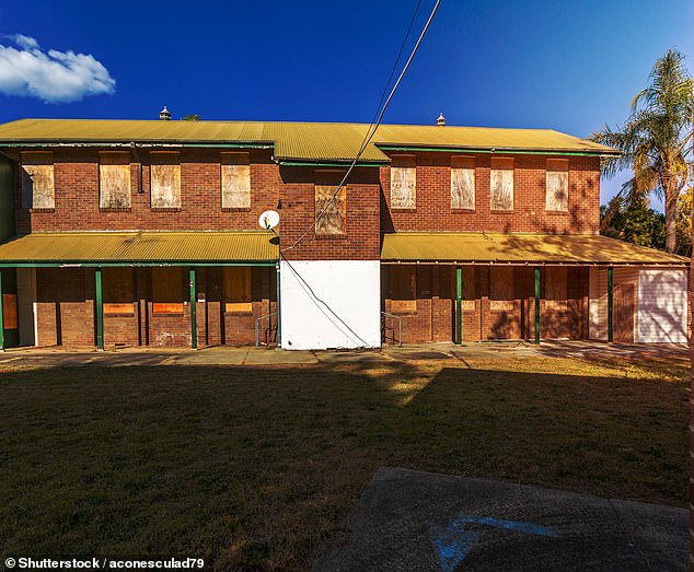 The island was converted into a facility for people with physical and mental disabilities in 1911 and was run by the NSW state government until 2010 (photo an abandoned building on Peat Island)