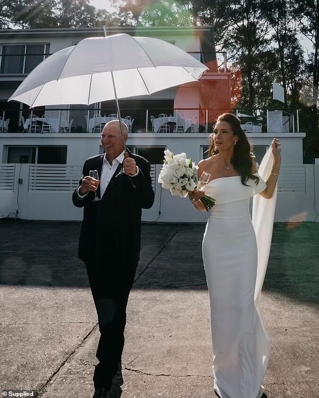 Cooper married Ms Adams in December last year after meeting the mother-of-two just nine months earlier. Mrs. Adams is pictured on her wedding day