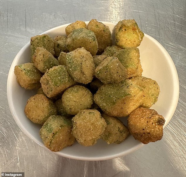 One of the new menu items available at the Georgia locations is fried okra