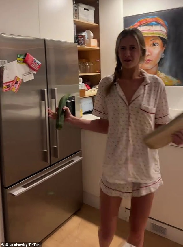 “Do you want the chef to make you a snack,” Lucia asked in the clip on Sunday, as they performed a skit for their fans while enjoying the Christmas holidays together at home in Sydney