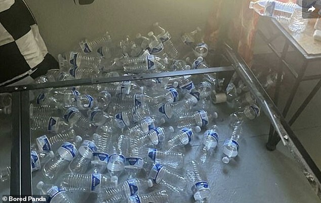 Thirsty? One man had water bottles stacked under his bed for months, much to his girlfriend's horror