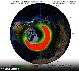 The Northern Lights will reach their peak tonight around 9 p.m