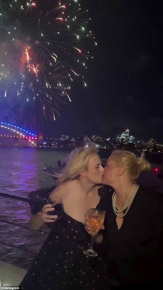 The Australian actress locked lips with new wife Ramona Agruma in sweet images shared to Instagram. Both shown