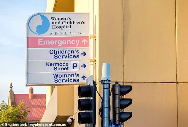 The 11-year-old girl attended the gender clinic at the Adelaide Women's and Children Hospital (pictured) where she was diagnosed with gender dysphoria