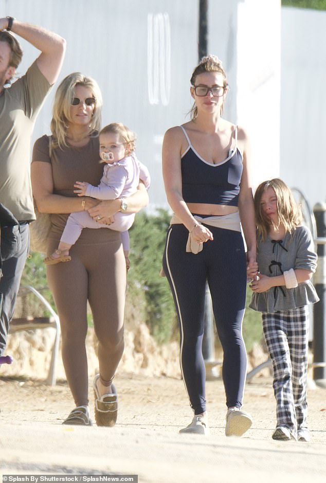 The couple were joined by Ferne's boyfriend Danielle Armstrong and her husband Tom Edney and their daughters Orla, four, and Una, now 17 months