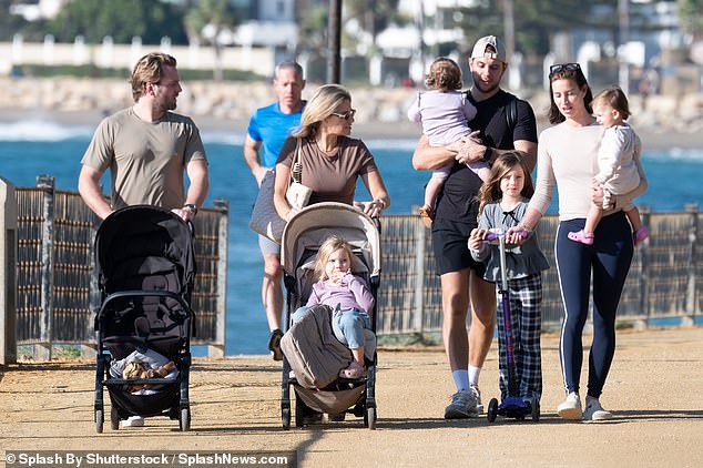 The group was spotted taking a walk together