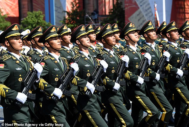 A parade unit of the Chinese Armed Forces during the Victory Day military parade on Red Square on the occasion of the 75th anniversary of the Victory in World War II, on June 24, 2020 in Moscow, Russia