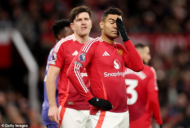 The Red Devils suffered their fifth Premier League defeat in eight games under the Portuguese boss on Monday