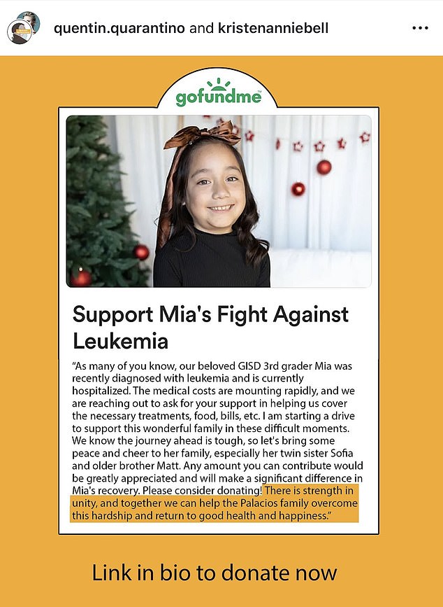 Tommy revealed that with Kristen's help, they reached the $50,000 goal for a little girl named Mia, who is battling leukemia, in just 20 minutes.