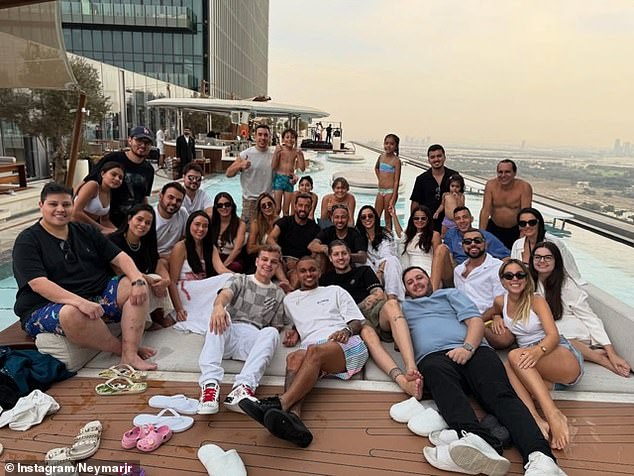 Brazilian Neymar celebrated New Year's Eve in Abu Dhabi, where he was joined by friends and family