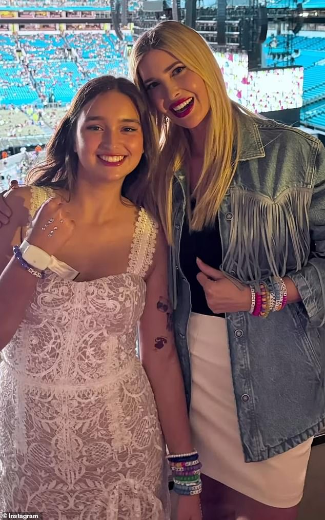 Another photo appeared to show her attending Taylor Swift's Eras Tour with her daughter Arabella, despite her father's long-running feud with the pop star