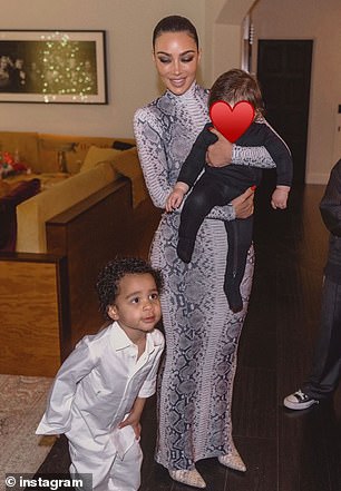 The businesswoman and reality star, 44, shared photos from the annual Kardashian Christmas Eve party