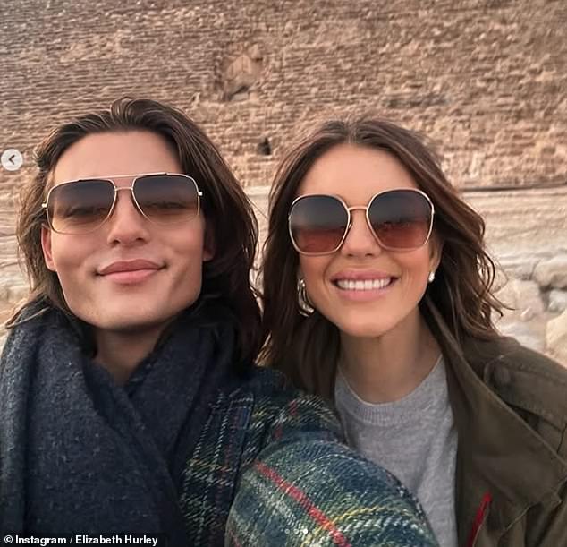 On Instagram, the actress playfully posed in front of the Giza pyramids, showing off a glimpse of her incredibly toned abs as she threw her arms in the air