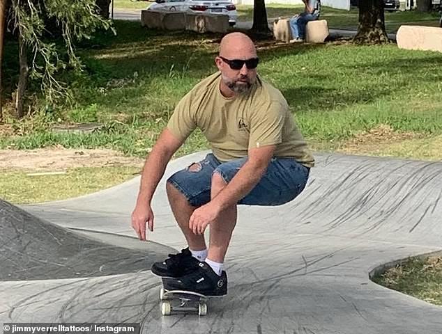 Mr Verrell was not wearing a helmet when he fell from the board, which can reach speeds of up to 60km/h, and was taken to Royal North Shore Hospital with serious head injuries.