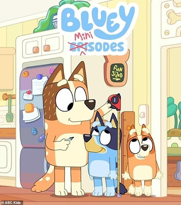 Adult fans of Bluey get into a discussion online about whether it is possible to 'outgrow' the likable hit. Pictured: A scene from the Australian-made children's animated series