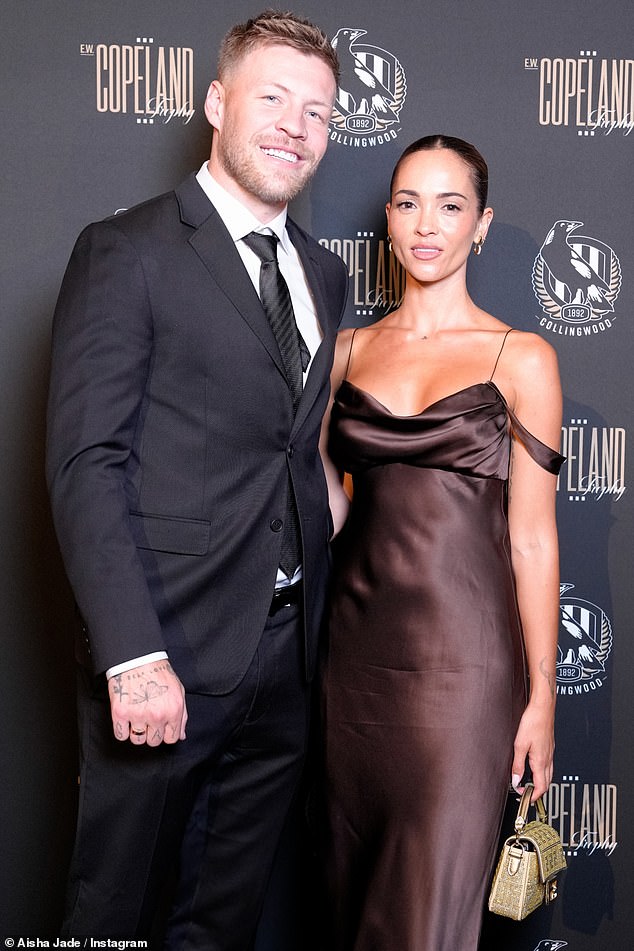 McKinnon, pictured alongside De Goey at Collingwood's recent Best and Fairest Awards, claimed it was 'sad' that the midfielder had developed a reputation as a 'bad boy' among some.