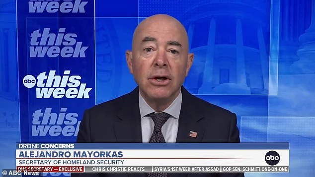 Homeland Security Secretary Alejandro Mayorkas says the government needs more authorities to stop the increase in mysterious drones spotted over several US states in the past month.