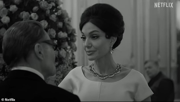 Angelina portrays opera legend Maria Callas in the new biopic that follows the last days of the soprano's life and spent seven months learning six of her songs (pictured in the trailer)