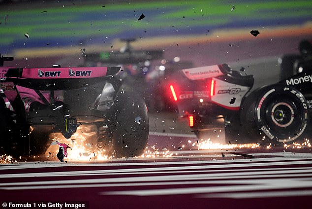 Ocon collided with Nico Hulkenberg on the opening lap of Sunday's race in Lusail City