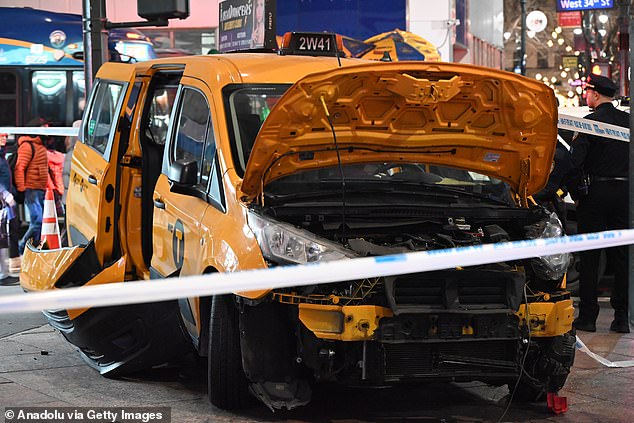 Mrs Stewart suffered head and leg injuries and Tyler suffered serious injuries to his leg where the taxi's steering wheel had landed.