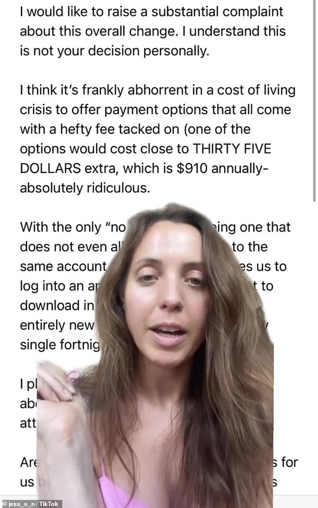 Jessica, 34, has threatened to take her new agents to Fair Trading if they don't offer her an easier way to pay her rent for free