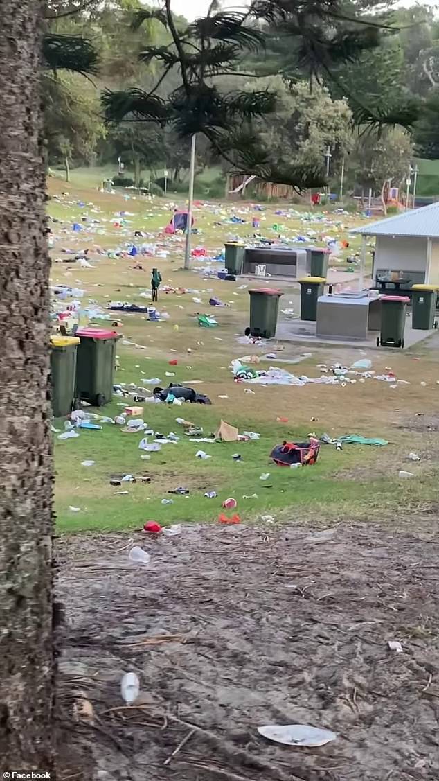 Shocking photos taken on Boxing Day morning have revealed scenes of utter chaos and carnage at Bronte Beach in the city's exclusive eastern suburbs