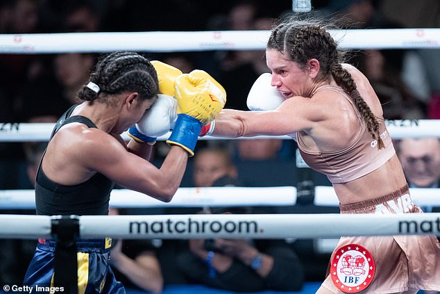 Australian boxer Avril Mathie (pictured right) is recovering well after a recent operation to remove her breast implants