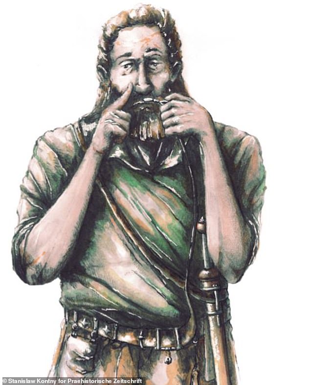 Archaeologists say barbarian warriors in Roman times may have used stimulants before battle to reduce anxiety and give them energy (artist's impression)