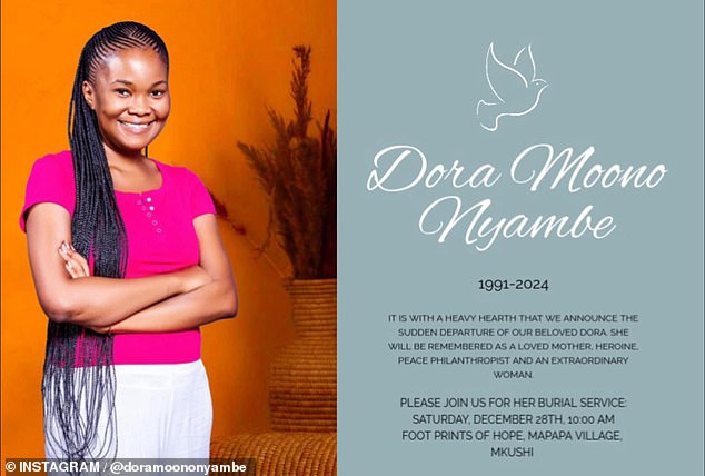 However, this week, a post was shared on both her accounts on Friday, December 27, announcing her shocking death