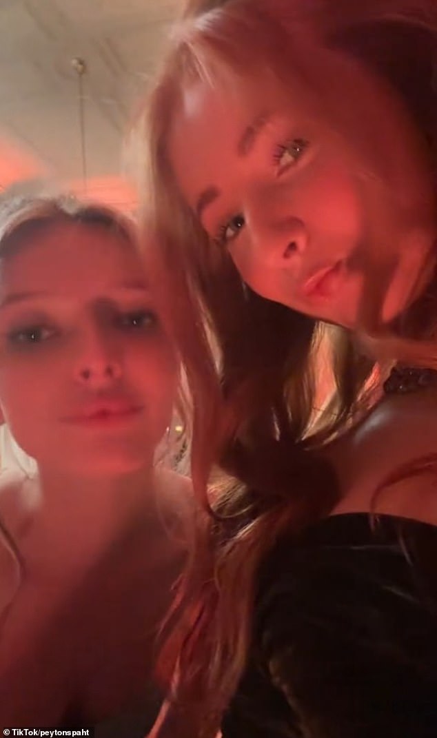 In a post to her TikTok, Spaht gave a behind-the-scenes look at the night, including a few moments where she posed with Martin and made kissy faces at the camera