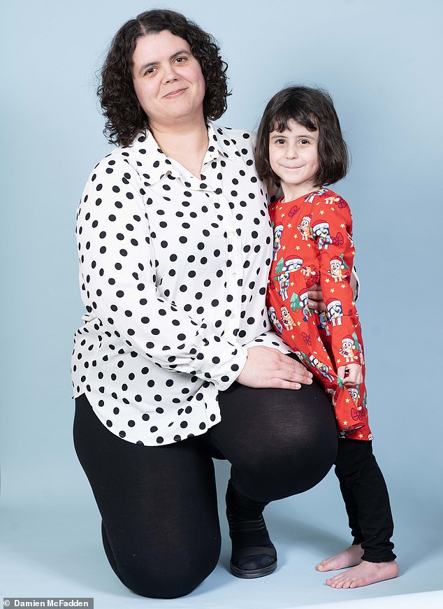 Somayya believes her condition was caused by an anxious pregnancy: she had preeclampsia (high blood pressure) and a difficult delivery. Pictured with her daughter Elise, now four