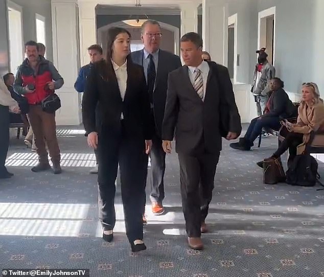 Jamie Lee Komoroski arrives at a court in Charleston, South Carolina, on Monday