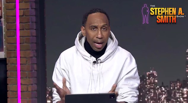 Stephen A. Smith (photo) reacted apoplectically to Biden's decision