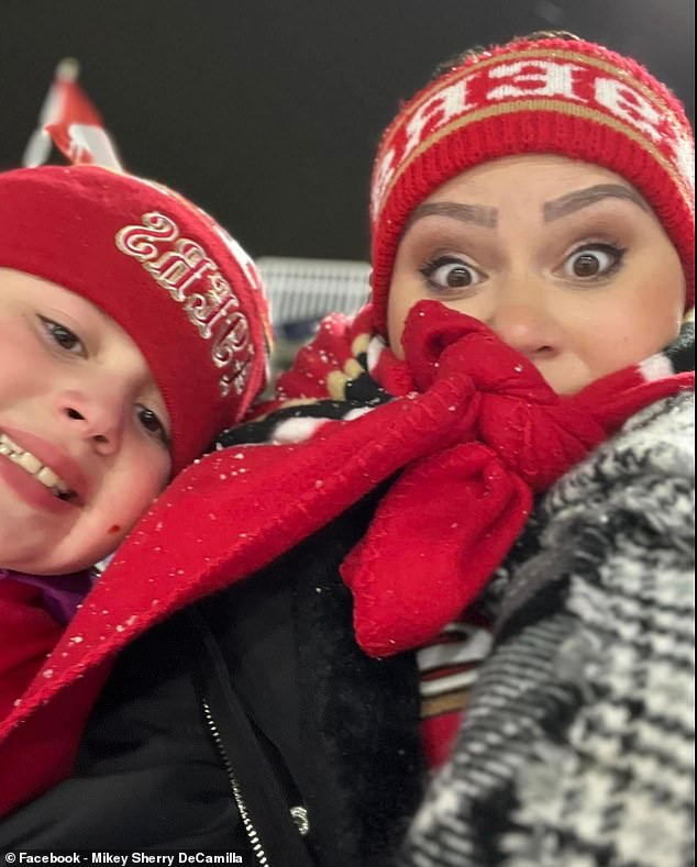 A mother claims her eight-year-old daughter was pushed down the stairs during an NFL game