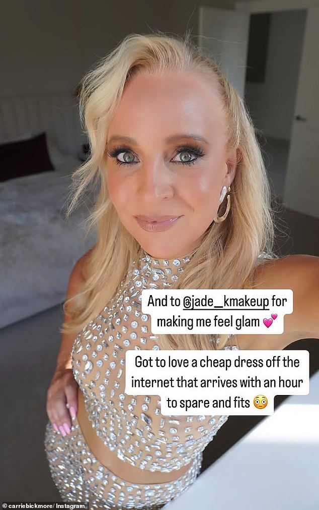 Carrie Bickmore (pictured) has taken to social media to thank her famous friends for 'all the birthday love' she recently received - but there was one very notable exception