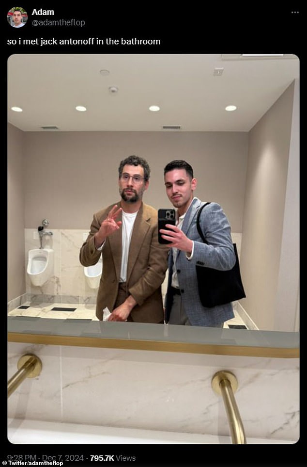 TikTok influencer Adam Barrera sparked outrage after taking a bathroom selfie with hitmaker Jack Antonoff last weekend