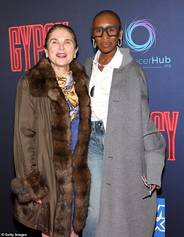 Cynthia found time on the red carpet to mingle with Tovah Feldshuh, 75, a fixture of the Great White Way with four Tony nominations to her name