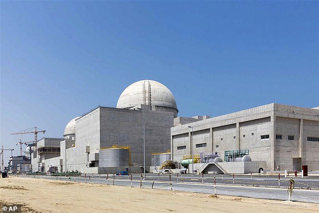 The report also argued that it would take 15 years for nuclear energy to become established in Australia, despite the United Arab Emirates doing so in eight years with a new factory in Barakah (pictured) in 2020, built with South Korean technology.